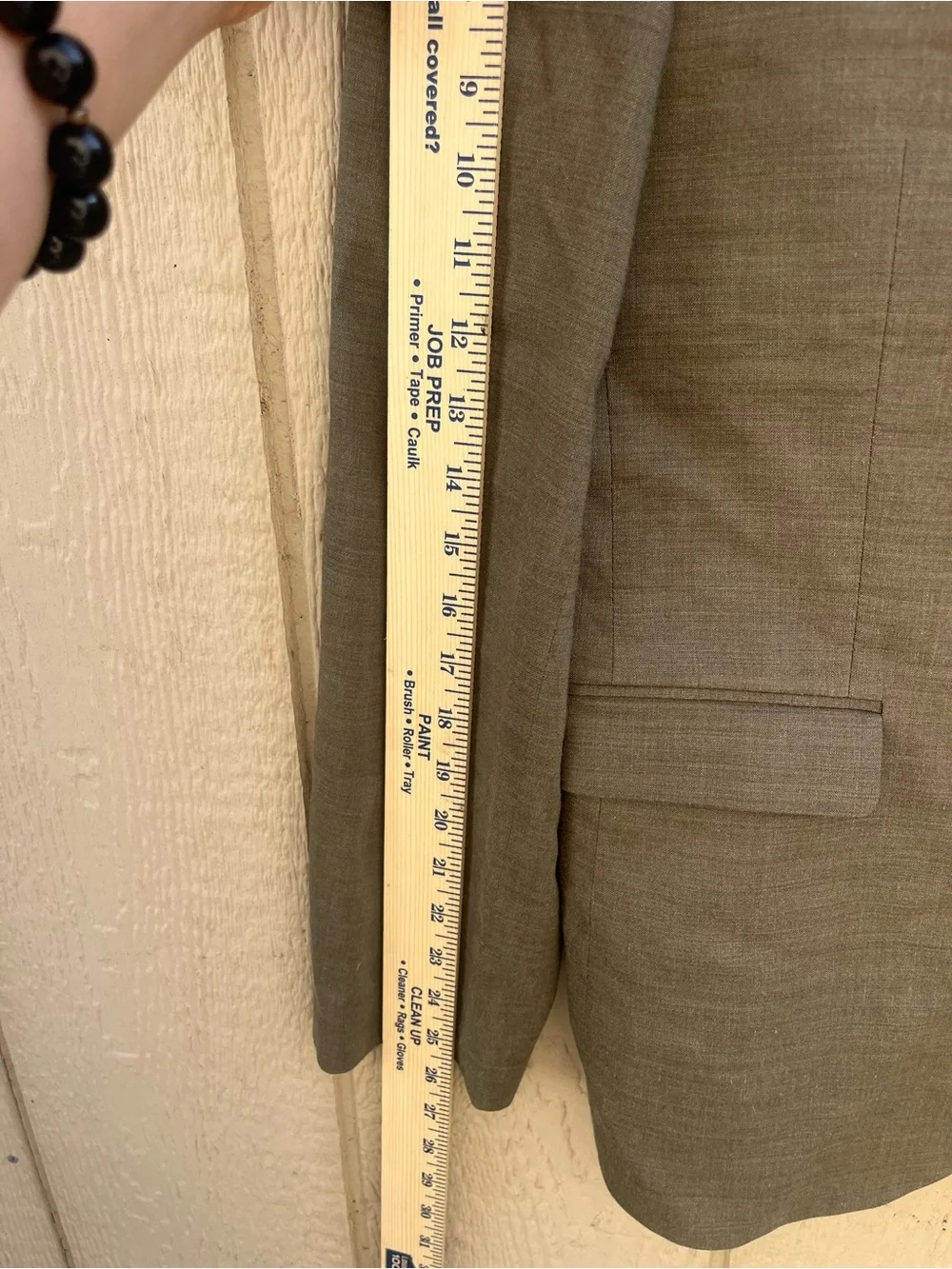 Express Extra Slim Olive Blazer Sport Coat 40R Gingham Lining Linen Old Money